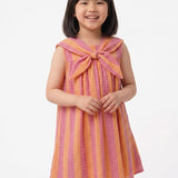 Orange Stripe Tie Dress