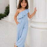 Blue Breeze Ruffles Jumpsuit