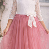Misty Rose Lace Gown