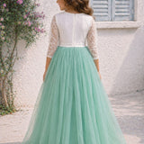 Sage Whisper Lace Gown