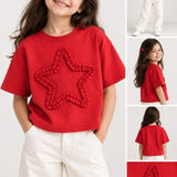 Red 3D Star Tee