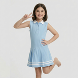 Blue Sleeveless Polo Dress
