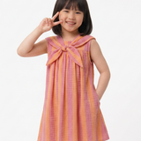 Orange Stripe Tie Dress