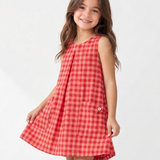 Red Gingham Pocket Dress