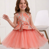 Blush Whisper Peplum Frock