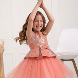 Blush Whisper Peplum Frock