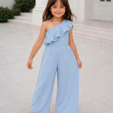 Blue Breeze Ruffles Jumpsuit