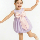 Lilac Glow Balloon Dress