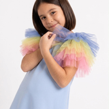 Rainbow Tulle Sleeve Dress