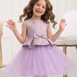 Mauve Whisper Peplum Frock