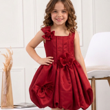 Berry Corset Balloon Frock