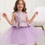Mauve Whisper Peplum Frock