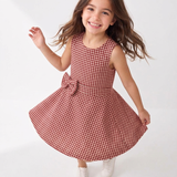 Cherry Classic Checks Bow Dress