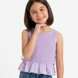 Polka Smocked Top