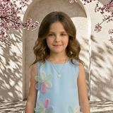 Floral Applique Tunic Dress