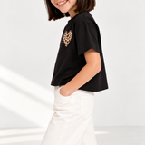 Heart Patch Black Tee