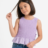 Polka Smocked Top