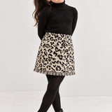 Twill Frayed Skirt