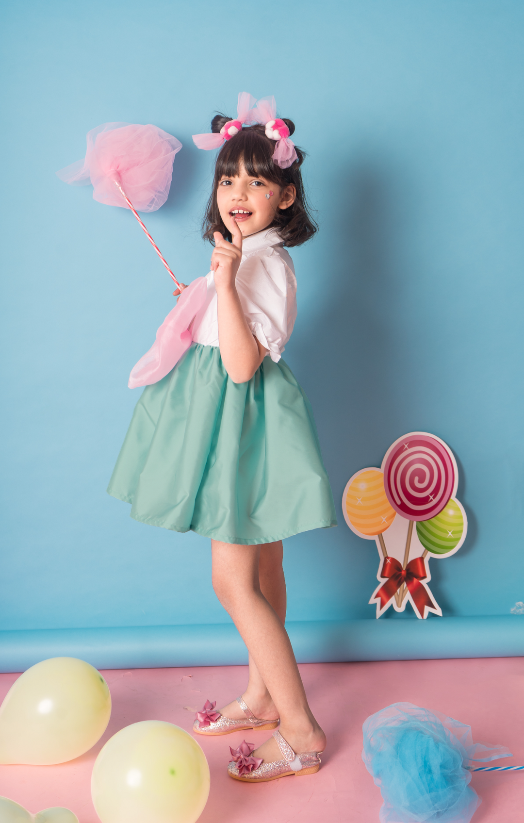 Girls Cap Sleeve Polo Dress Marshmallow