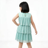 Sea Tiered Shimmer Dress