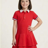 Red Polo Flare Dress