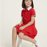 Red Polo Flare Dress