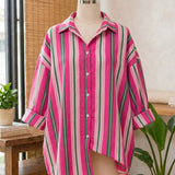Sunday Stripe Oversized Shirt