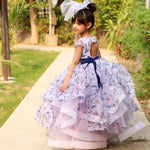 Load image into Gallery viewer, Lavender Kiss Ruffled Gown
