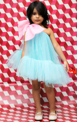 Load image into Gallery viewer, Minty Misty Bow Dress
