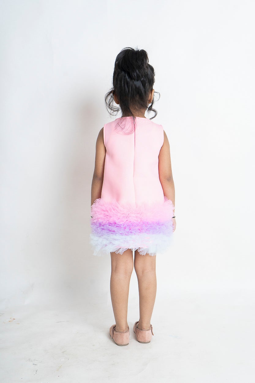 Pink Unicorn Patch Dress