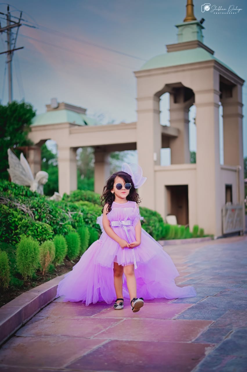 Lilac Colour Candy Floss Dress