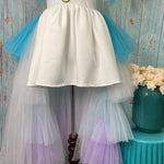 Unicorn Dress with Tulle Trail