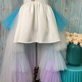Unicorn Dress with Tulle Trail