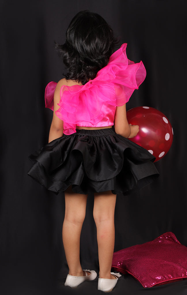 Pink Robin Skirt Set