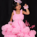 Pink Gown with Ruffle