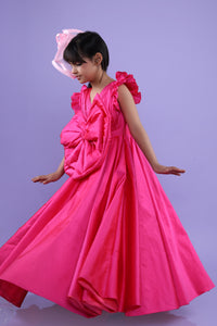 Crush Bow Gown For little Girls 