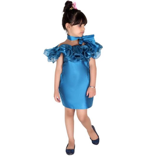 Blue Magic Ruffled Dress