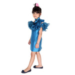 Load image into Gallery viewer, Blue Magic Ruffled Dress
