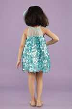 Load image into Gallery viewer, Blue Sparkler Tunic Party Dress for Girls
