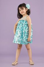 Load image into Gallery viewer, Blue Sparkler Tunic Party Dress
