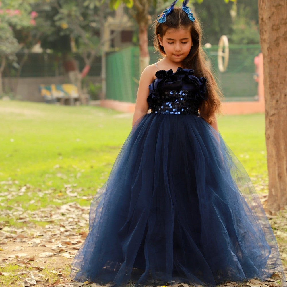 Royal Blue Flower Girl Dresses Up Ball Gown Wedding India | Ubuy