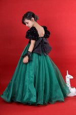 Load image into Gallery viewer, Carol Queen Velvet and Organza Gown 
