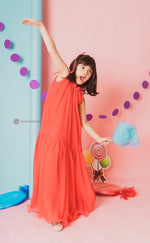 Load image into Gallery viewer, Coral Taffe Maxi Dress
