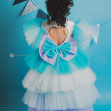 White Unicorn Dress with Trail