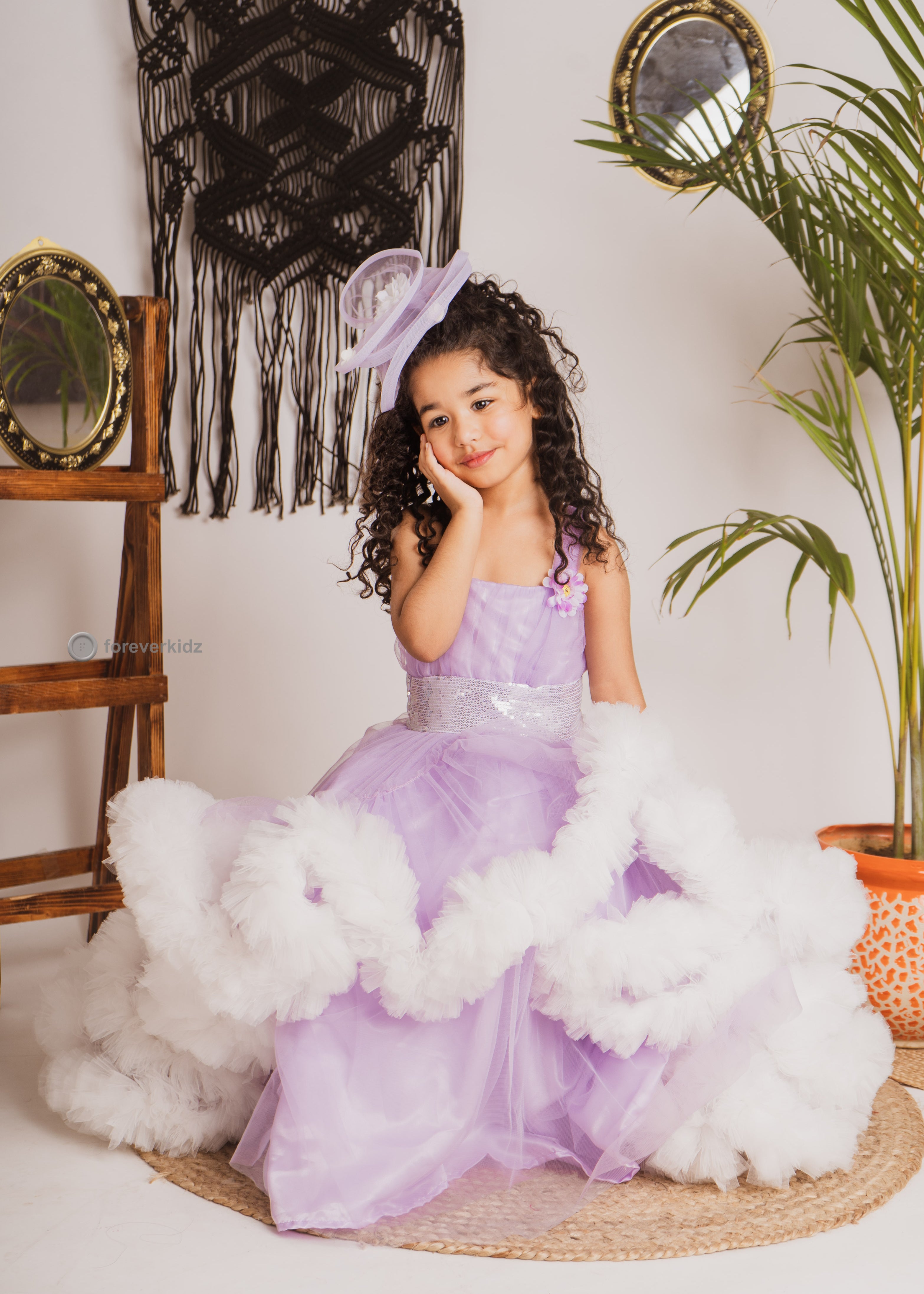 Soft Tulle Blueberry Gown 