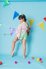 Load image into Gallery viewer, Mint Pops Playsuit with Detachable Sleeve
