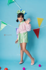 Load image into Gallery viewer, Mint Pops Playsuit with Detachable Sleeve
