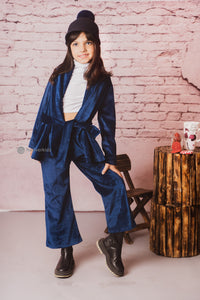 Velvet Fabric NYC Fashion Pant & Coat for Girls