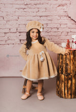 Load image into Gallery viewer, Cozy and Furry Brown Wiggle Dress for Lil Girls
