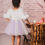 lavender Iceland Party Frock for Lil Girls